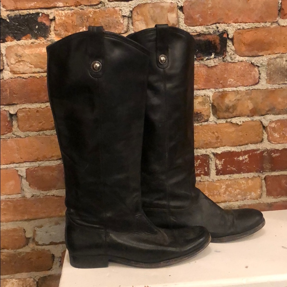 Frye Women's Melissa Button 2 Riding Boot black